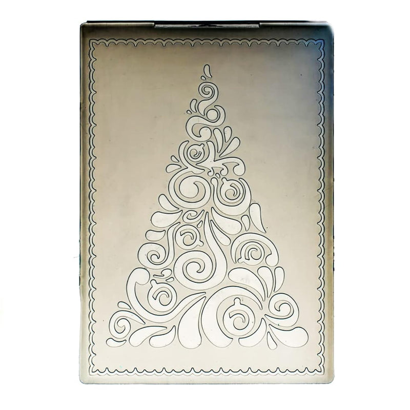 Merry Christmas Tree Decorations Background Plastic Embossing Folders For Card