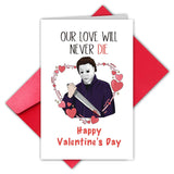 Funny Movie Valentine'S Day Card For Lover, Romantic Valentines Cards For Boyfriend Girlfriend, Humorous Michael Myers Love Card, Envelope Included.