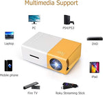 Mini Portable Smart Projector, Compatible with iOS, Android, HDMI, USB, AV