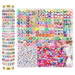 2300Pcs Polymer Clay Beads Bracelet Making Kit, 24 Style Cute Fun Beads For Friendship Bracelets Letter Beads Charms Kit For Jewelry Making Diy Arts And Crafts Birthday Gifts Toys For Kids
