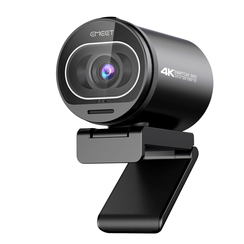 4K Webcam S600, 1080P 60Fps Webcam With 2 Noise Reduction Mics, Tof Autofocus,