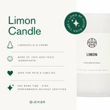 Limon Candle - 85 Hr Burn Time Non-Toxic Plant-Based Coconut Wax - Room-Filling - Limoncello & Cream Scent - Gourmand & Fresh