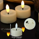 Flameless Led Tea Lights Flickering White Battery Operated, Electric Fake Tealight Candles Long Lasting For Romantic Night Wedding Birthday Party Valentine'S Day Christmas Home Decor 12 Pack