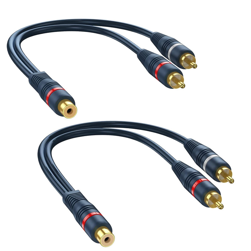 Rca Splitter 1 Female To 2 Male 2 Pack, Rca Y Splitter Rca Audio Video Cable S