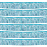 6 Pack 10 Feet Foil Fringe Garland Metallic Tinsel Streamers Banner Wall Hanging Curtain Backdrop Banner For Parade Floats, Thanksgiving, Christmas, Birthday, Halloween Party Decorations(Light Blue)