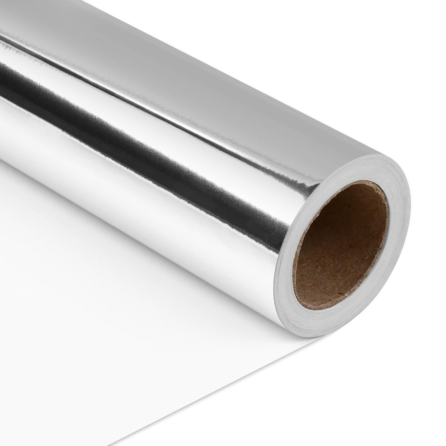 Silver Metallic Wrapping Paper, Solid Color Paper,Gift Wrapping Paper,Perfect For Wedding,Valentine'S Day,Birthday, Christmas,Baby Shower,Diy Bouquet (17 Inches X 32.8 Feet)