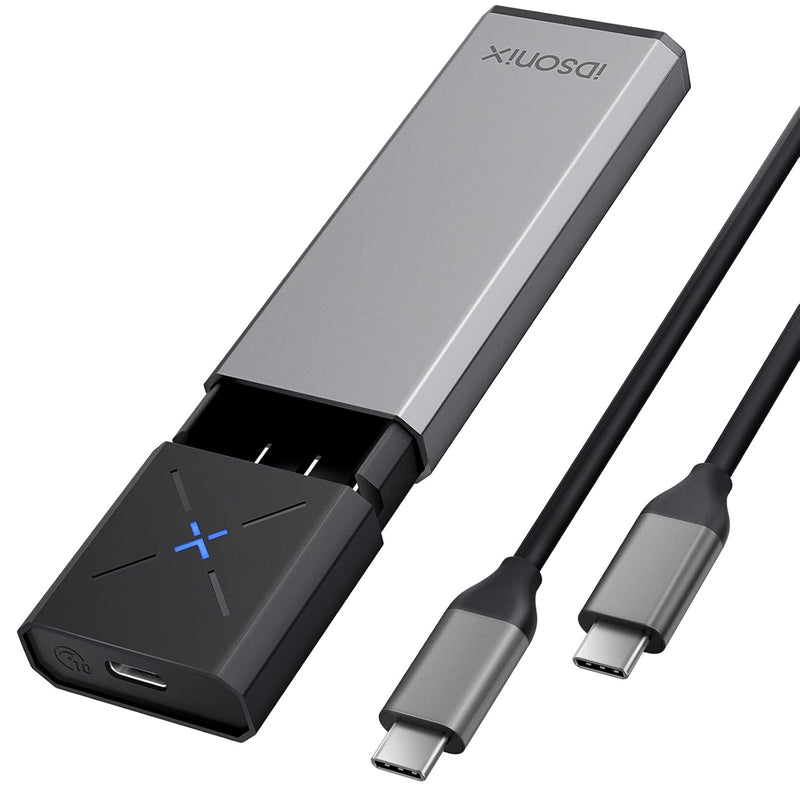 Idsonix M.2 Nvme Pcie Ssd Enclosure Adapter[Tool Free][Aluminum], Nvme To Usb
