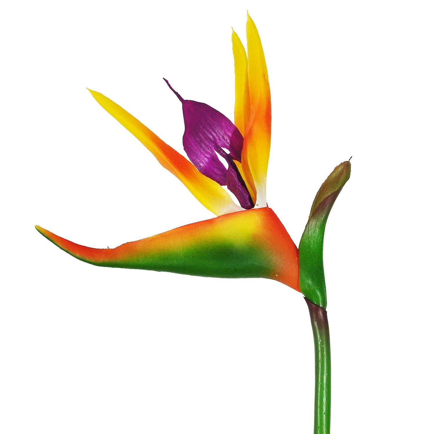 Artificial Flowers Bird Of Paradise Greenery Plants Indoor Outside Garland Home Garden Office Verandah Wedding Decorations 6Pcs (Yellow, 6 Pack)