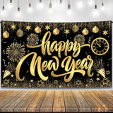 Xtralarge Happy New Year Banner 72x44 Inch 2026 Party Backdrop