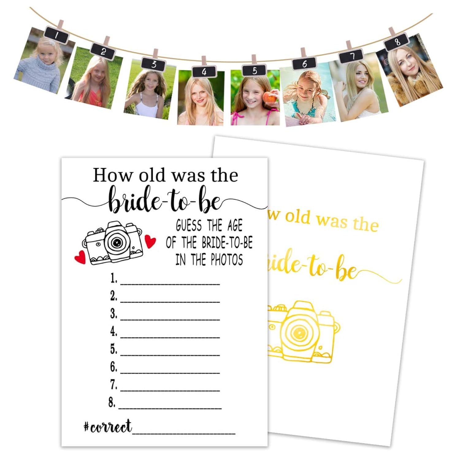 Bridal Shower Games - How Old Is The Bride Wedding Shower Games For Guests - Bachelorette Party Games For 40 Guests