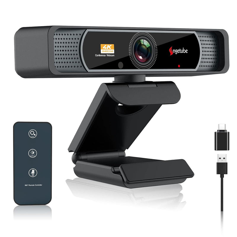 4K Webcam, 2022 8Mp With Sony Sensor Webcam With Microphone Zoomable Lens With