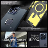 Spigen Tough Armor MagFit Case for iPhone 15 Pro Metal Slate Rugged Protective Cover