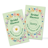50Pcs Floral Bridal Shower Scratch Off Game, Funny Daisy Scratch Card For Bridal Shower, Wedding Raffle Tickets Lottery Game For Floral Lovers, Engagement Party Reveal Activities Supplies