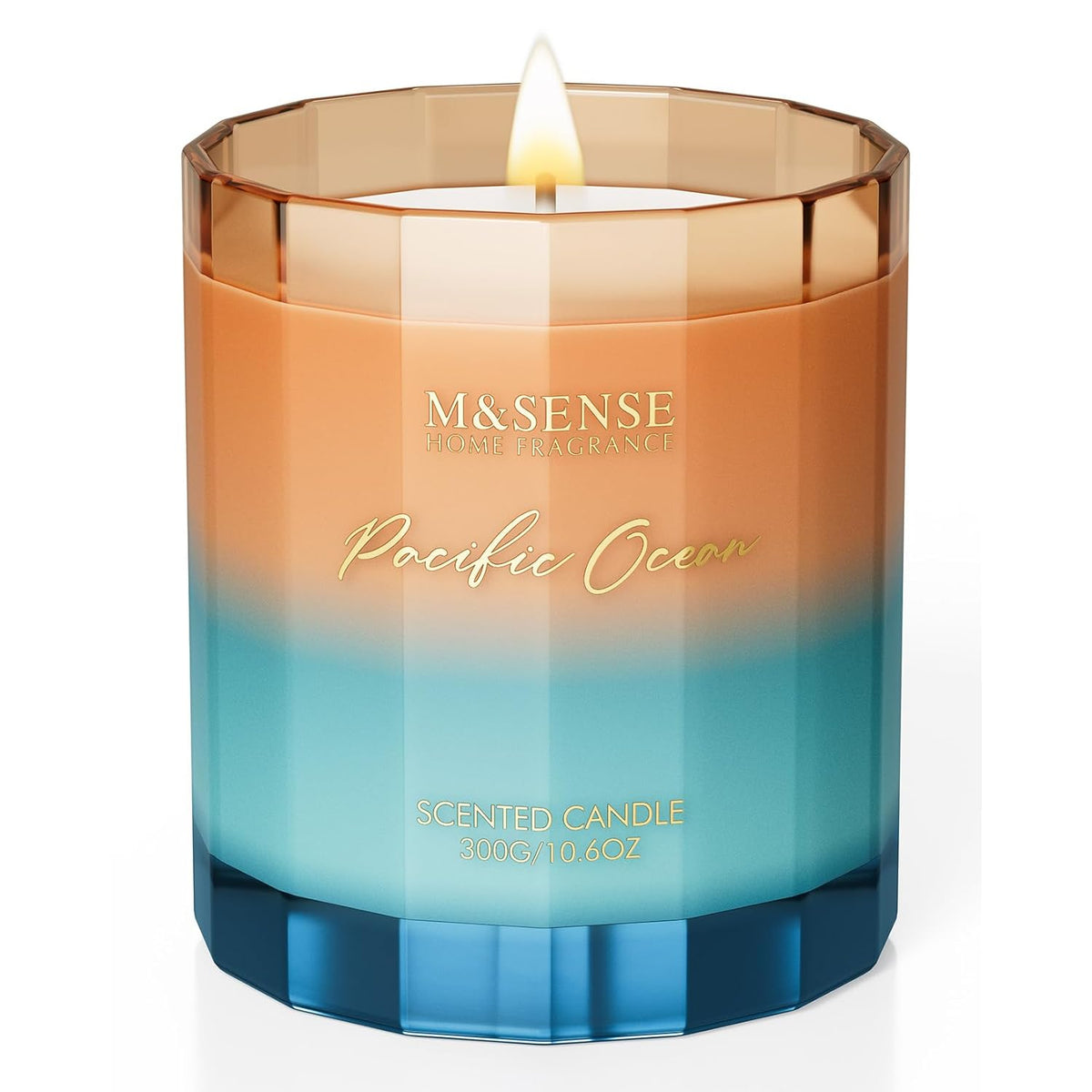 10.6Oz Summer Ocean Scented Candle For Home All Natural Soy Wax 60-Hour Slow Burning Non Toxic Aromatherapy Candle For Home Office Luxury Gifts For Teachers Family Friends