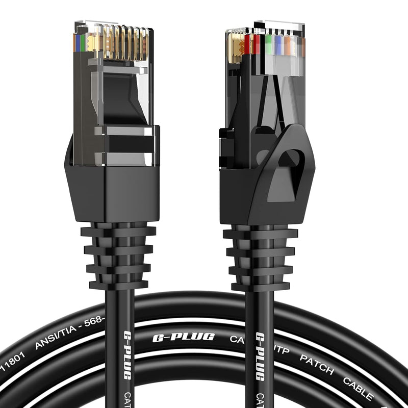 30Ft Ethernet Cable Cat6, Internet Rj45 Cable, Round Patch Cable Wire For Home