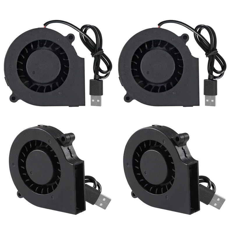 4Pcs 75Mm 5V Usb Fan 75Mm X 15Mm Fan 5V Usb Dc Brushless Cooling Blower Fan Fo