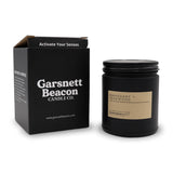Mahogany & Teakwood Scented Matte Black Jar Luxury Soy Candle With Box | Hand Poured In The Us