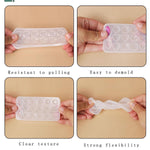 4 Pcs Gemstone Silicone Mold Clear Resin Molds Jewelry Casting Molds For Making Diy Crafting, Earring, Pendant, Studs Jewelry Epoxy Crafting Projects