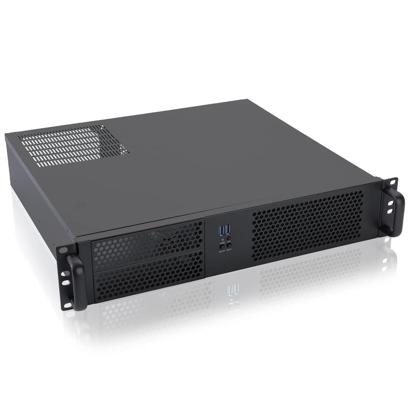 2U Micro Atx Compact Rackmount 2 X 5.25 Chassis Support Atx Ps2 Psu With 120Mm