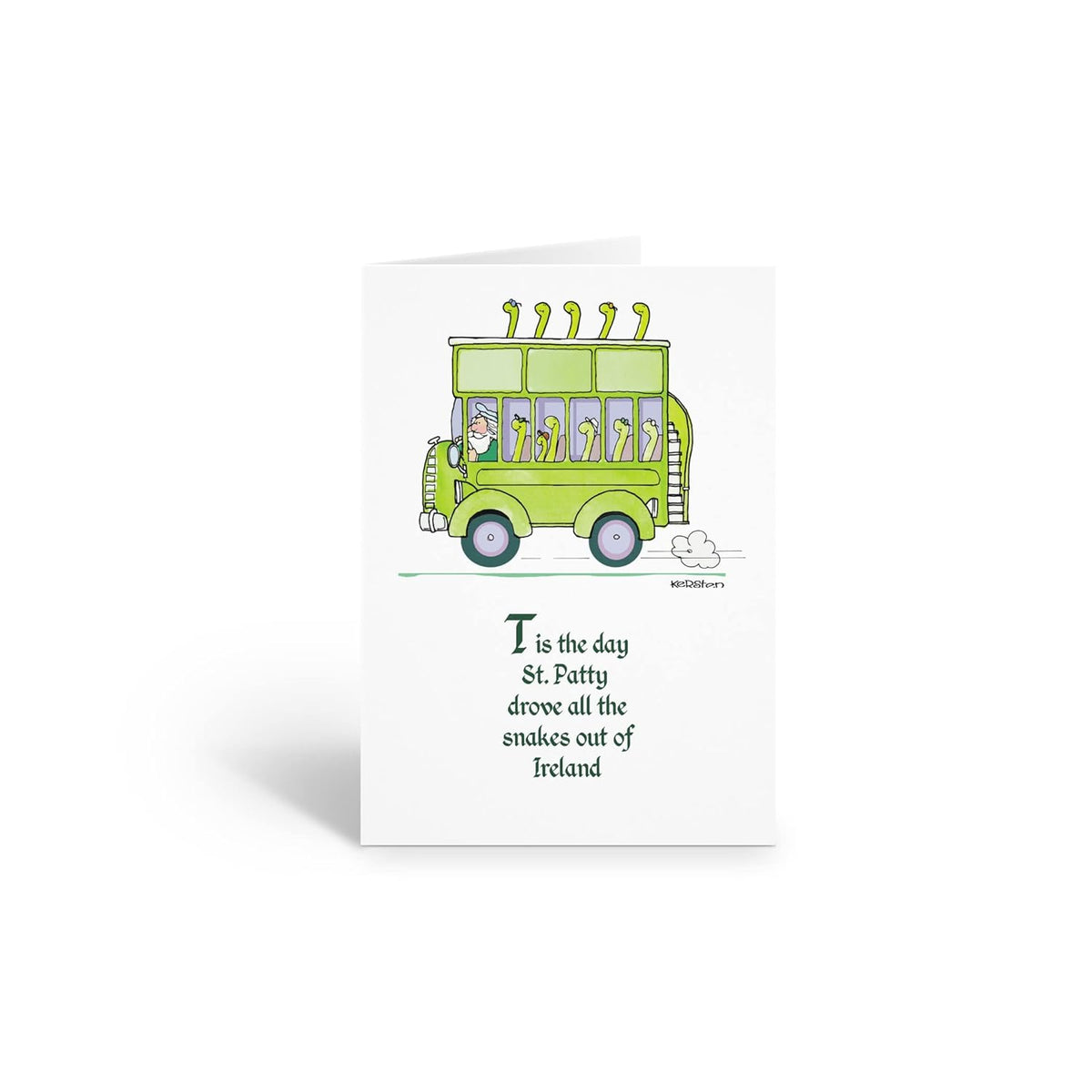 Stonehouse Collection St. Patricks' Day Card Set - 12 St Patty Day Cards & Envelopes (Snakes)