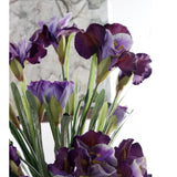 3Pcs Artificial Iris Flower Silk Flower 9 Heads,36 Inch Artificial Flowers Bouquet Fake Outdoor Cemetery Flower Arrangements And Wedding Holding Flowers,Dining Table Centerpieces(Purple)
