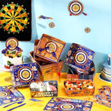 36 Pack Dart Battle Party Supplies Food Trays 5 Lb Blue And Orange Boats Large Paper Food Snack Trays For Dart Party Fireworks Gun Kids Game Birthday