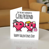 Valentines Card - Wonderful Girlfriend - Happy Valentine'S Day Cards For Girlfriend Partner, 5.7 X 5.7 Inch Greeting Cards For Valentine