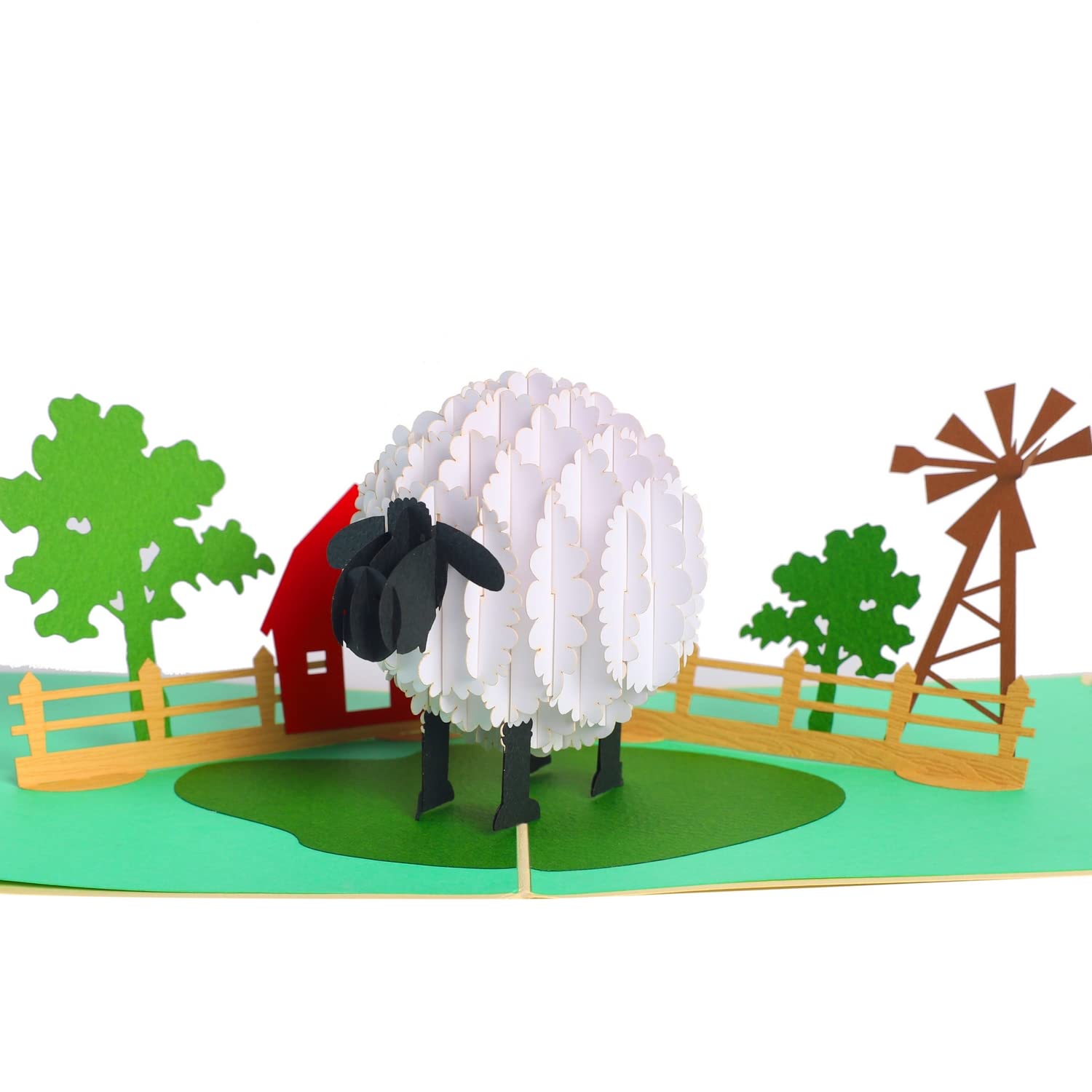 - Pop Up Birthday Card With Lamb In Farm Design, Greeting Card - Surprising Present, Perfect 3D Sheep Card For Friends, Farmers, Kids And Sheep Lover On Thanksgiving, Any Occasion
