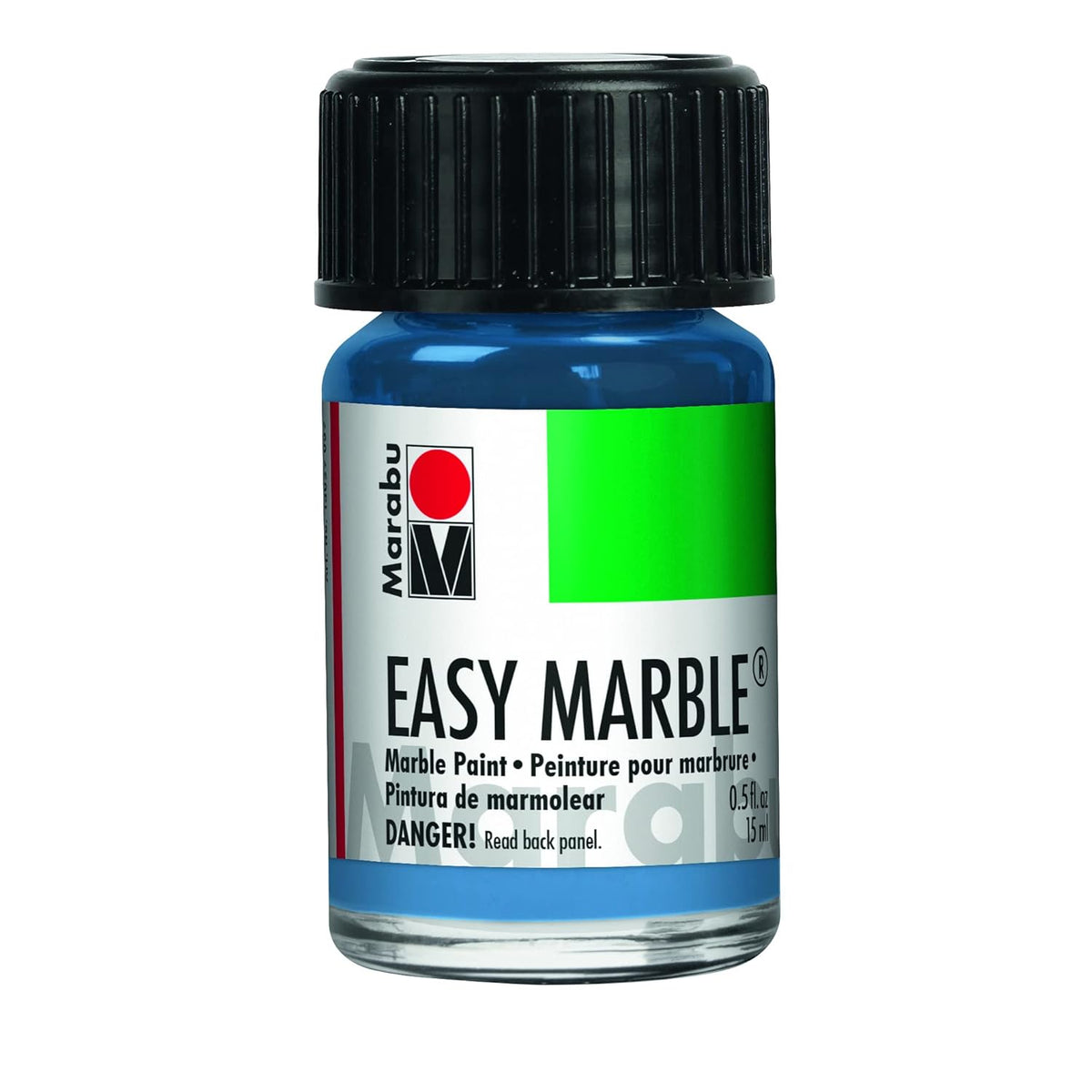 Marabu Easy Marble Paint - Steel Blue - Forge Your Artistic Path with the Strength, Grace, and Cool Elegance of Sleek Steel - 15ml