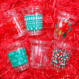 48 Pcs 14 Oz Christmas Cups Disposable Christmas Party Decorations Supplies Winter Xmas Party Plastic Cups Winter Drinking Cups For Adults And Kids