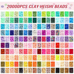 20,000 Pcs Clay Beads Bracelet Making Kit, 160 Colors Polymer Beads Spacer Heishi Beads, Jewelry Kit With Charms Elastic Strings, Diy Crafts Gift