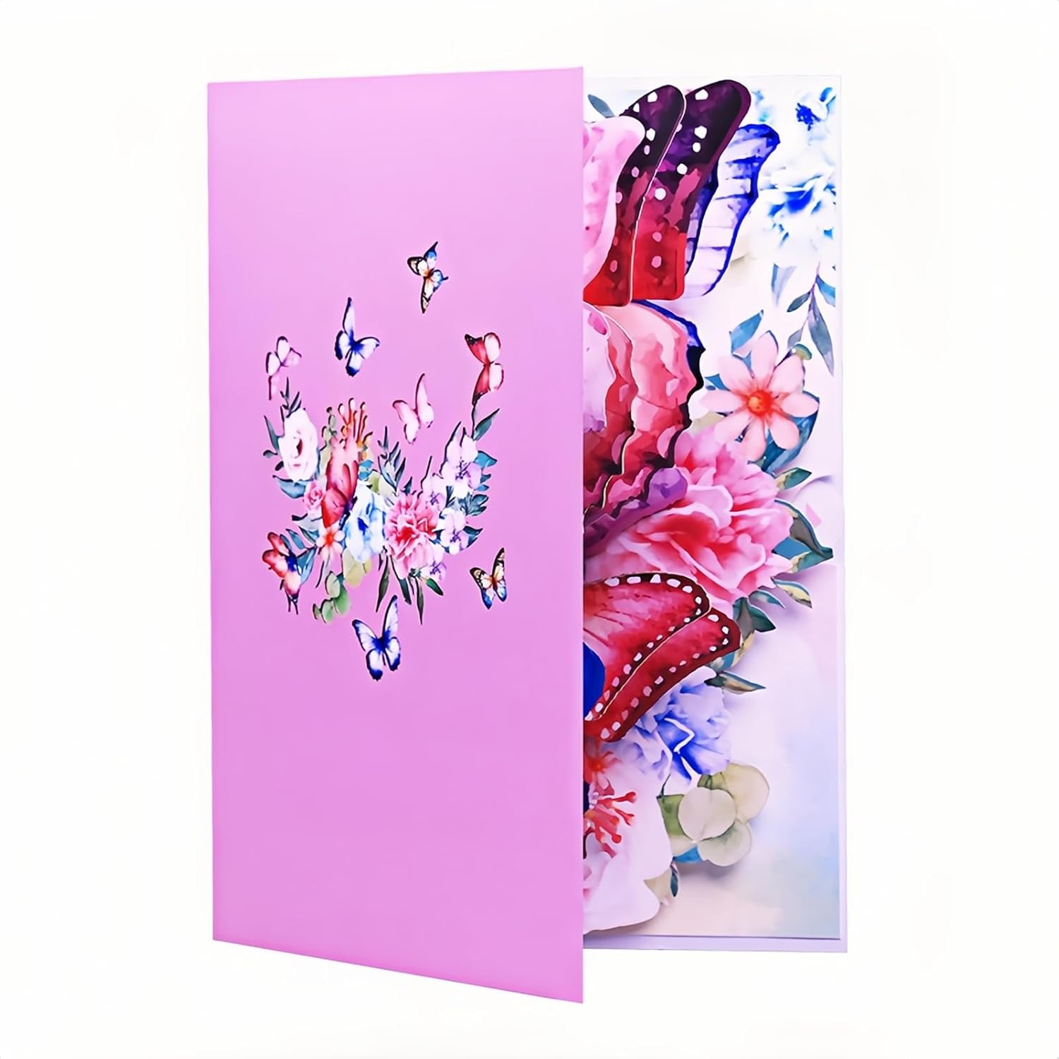 Greeting Cards With Envelopes, Pop-Up Style,Butterfly Card For Mother'S Day Valentines Day Birthday Thinking Of You Card For Wife,Girlfriend (Cute Butterflies)