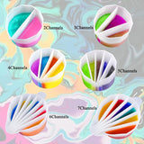 6 Pcs Silicone Split Cups, 2/7 Split Cups For Paint Pouring Reusable Resin Mixing Cups, Dividers Cup For Diy Paint Acrylic Resin Pouring