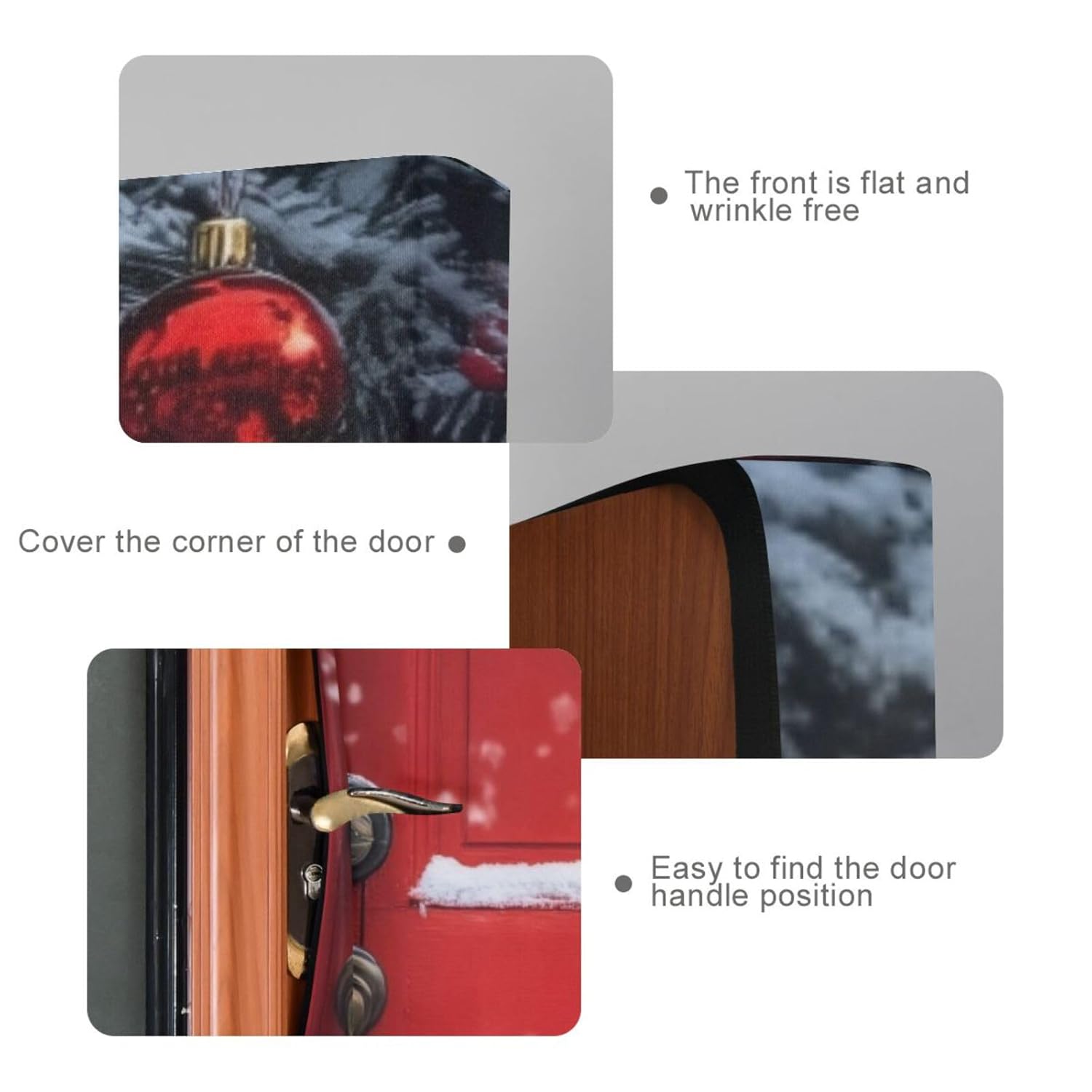 Christmas Snowman Door Cover, Stretch Fabric Backdrop Porch Covers For Home Party Holidays Decoration, 35X79 In