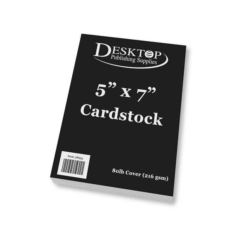 Black 5X7 Cardstock Sheets - Thick 80Lb Cover Stock - For Making Invitations,