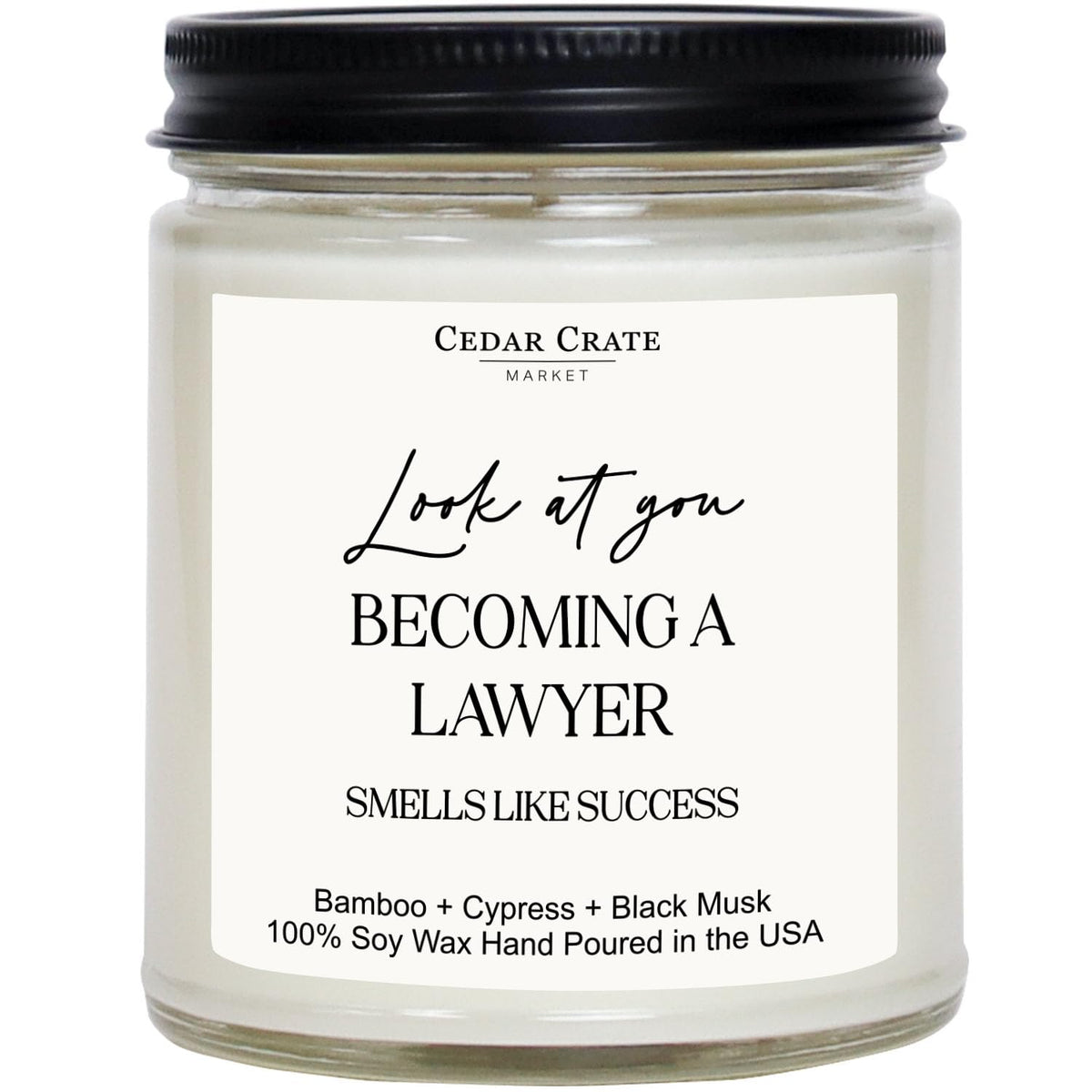 Lawyer Graduation Gifts For Women Men, Passing The Bar Exam Gifts, Law Office Decor, College, Law School Graduation Present, Look At You Becoming A Lawyer Funny Candles, Bamboo Scented Candle