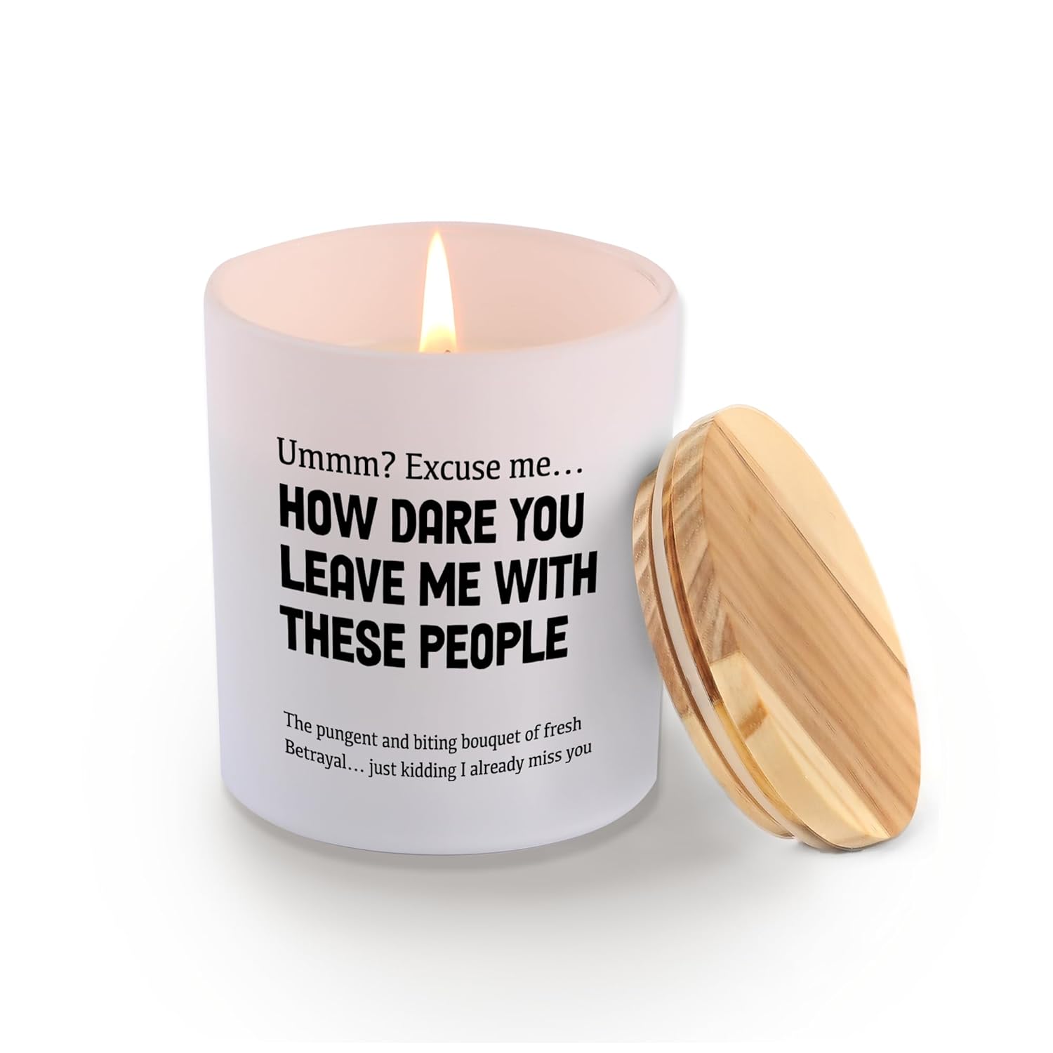 How Dare You Leave Me With These People Retirement Gifts Scented Candles For Home Office Jar Candles Lavender Sage Floral Scent Soy Wax Candles 9.5 Oz