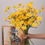 Artificial Flowers Daisy?10 Pcssilk Daisy?Uv-Resistant Maintenance-Free Artificial Flowers,For Flower Arrangements Home Wedding Decor?20.5 Inches ? (Yellow)