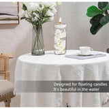 12 Pcs Artificial Orchid Flower For Floating Candle Centerpieces, White Faux Flower Vase Fillers For Wedding Table Party.