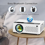 Mini 1080P HD Bluetooth Projector with Screen, TV Stick/Smartphone Compatible