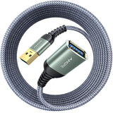 2 Pack 20Ft+20Ft Usb Extension Cable Type A Male To Female Usb 3.0 Extension C