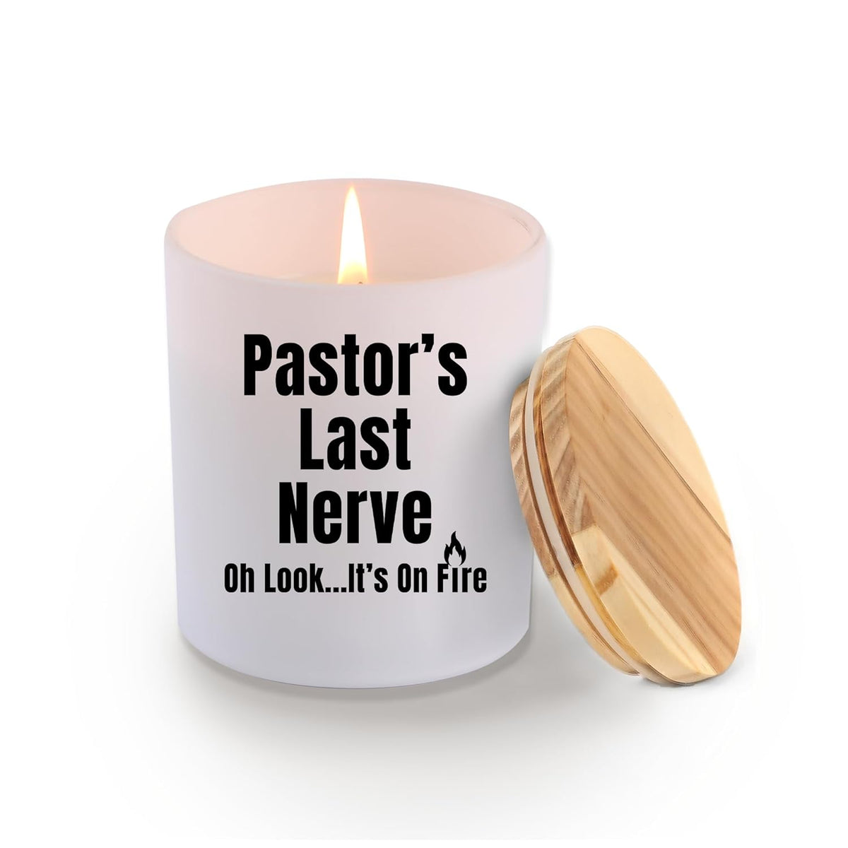 Pastor'S Last Nerve Oh Look It'S On Fire Candle Pastors Gift Minister Church Leader Scented Candles Home Office Jar Candles Lavender Scent Soy Wax Candle 9.5 Oz