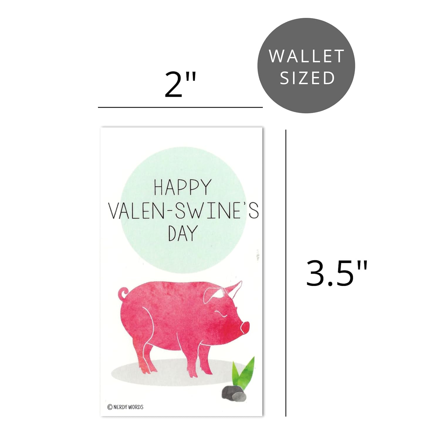 Mini Pig Sheep Cow Chicken Farm Animal Valentines (Wallet-Sized Cards With Tiny Envelopes) For Valentine'S Day (Set Of 32)