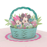 Disney'S Mickey & Minnie Hello Easter Pop-Up Card – Easter Card – Handcrafted 3D Pop-Up Greeting Card – Easter Day Love Card, 5 X 7”