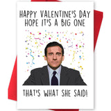 Sweet The Office Michael Scott Themed Valentine'S Day Card For Tv Show Fans, Friends, Funny Vlantines Day Gifts For Women Men