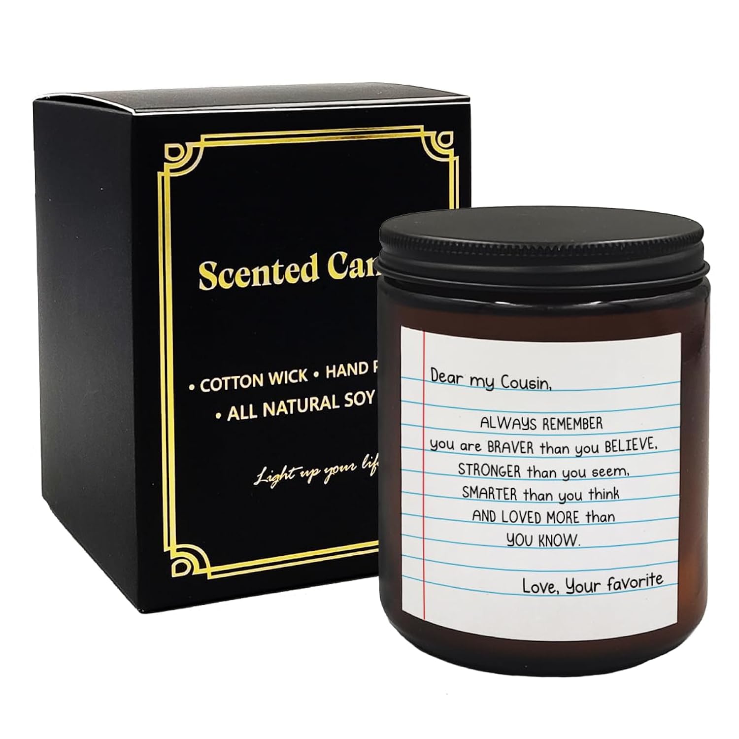 Cousin Gifts - Scented Candles For Women, Dear Cousin'S