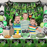 Video Game Party Decorations, Disposable 7” And 9” Plates And Napkins,