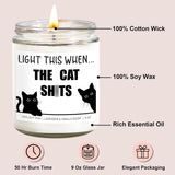 Candle, Cat Lover Gifts For Women, Men - Funny Valentines Day, Birthday Gifts For Cat Lovers, Mom, Dad, Lady, Girls, Boys, Teens, Parents, Owners - Black Cat Themed Presents & Stuff - 9 Oz