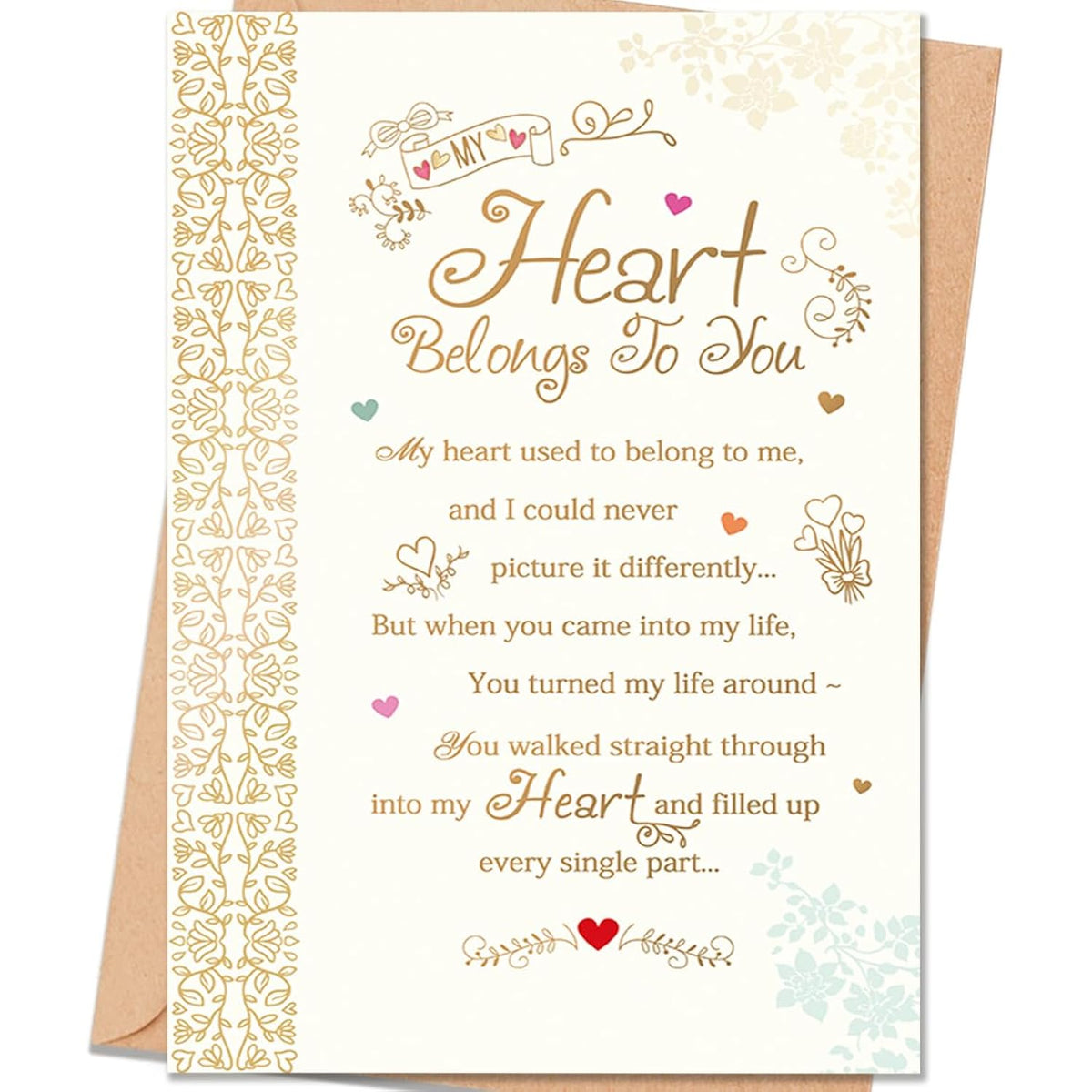 Valentines Day Card For Him Her, Romantic Valentines Day Gift For Husband Wife Boyfriend Girlfriend