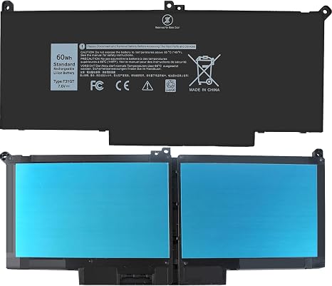 Dell Latitude Battery F3YGT 60Wh 7.6V Replacement 7280 7390 7480 7490